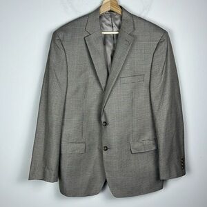 Lauren Ralph Lauren‎ Mens 43R Polyesters Viscose Blend Tan and Black Blazer